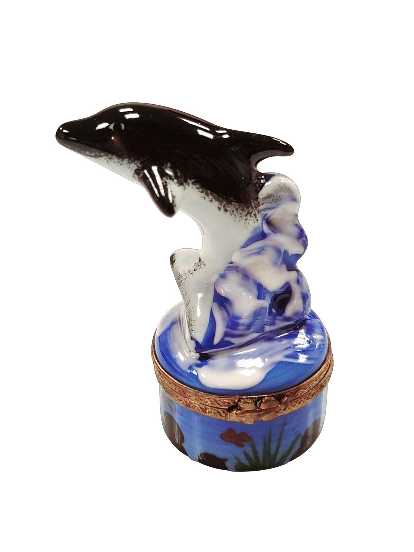 Smaller Dolphin - Retired Rare Limoges Box Porcelain Figurine