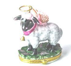 Angelic Black Sheep Artoria Limoges Box Porcelain Figurine