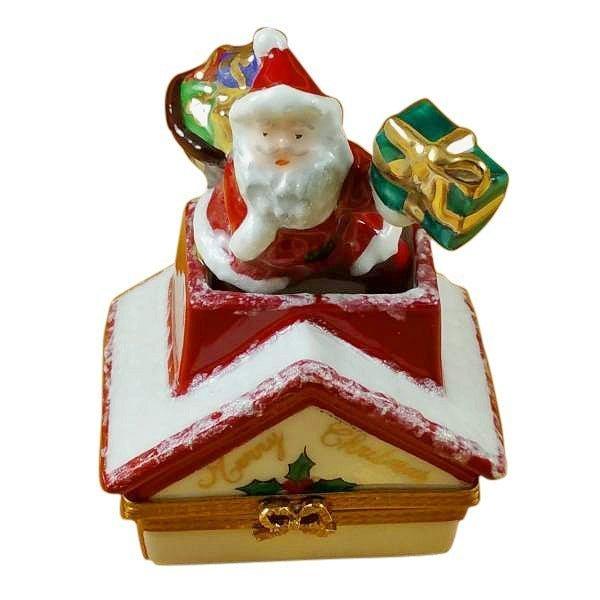 Santa Claus on Roof with Presents