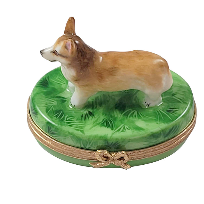 Luxury Pug Sitting Limoges Box Porcelain Figurine — {{ shop }}