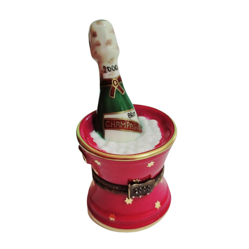 Wine Champagne Limoges Boxes - Handcrafted Porcelain Figurines