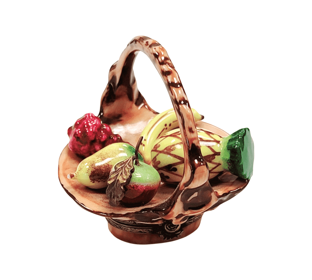 Fruit in Basket Rare Limoges Box Porcelain Figurine — Limoges Box Boutique