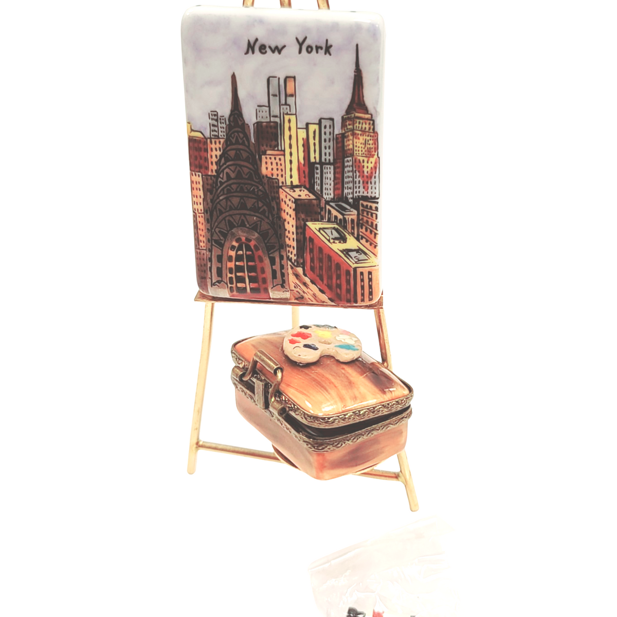 New York City Easel Limoges Box Porcelain Figurine — {{ shop }}