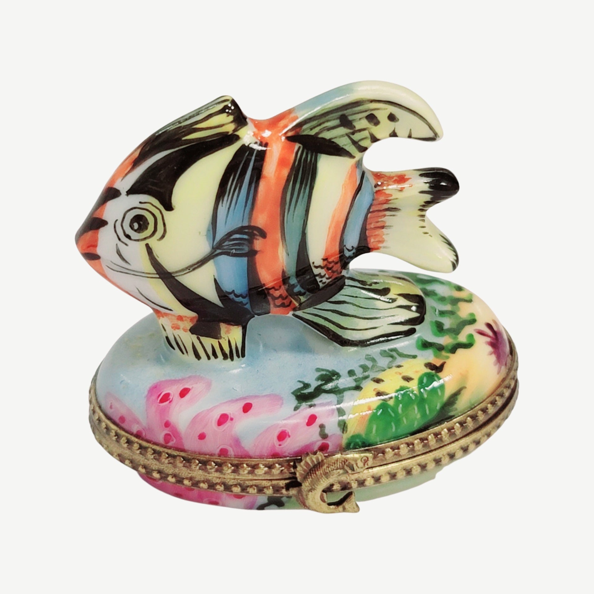 BEACH BAG - LIMOGES PORCELAIN FIGURINE BOXES AUTHENTIC IMPORTS-