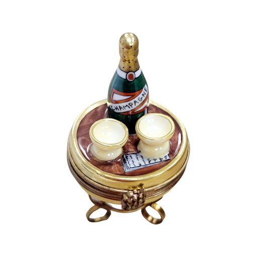 Wine Champagne Limoges Boxes - Handcrafted Porcelain Figurines