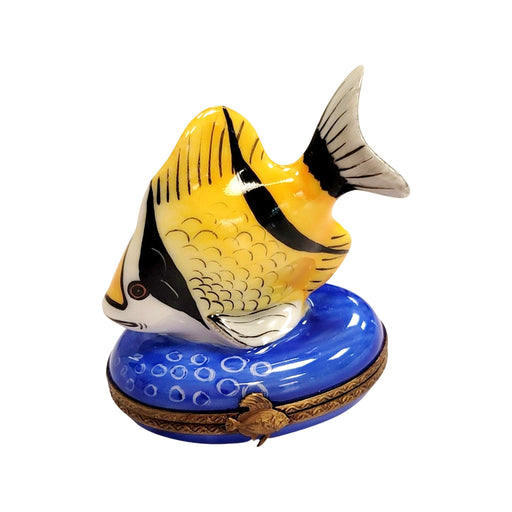 Fishing Hat lure painted firsherman Limoges Box Porcelain Figurine — {{  shop }}
