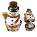 3 Stacking Snowmen Limoges Box - Limoges Box Boutique