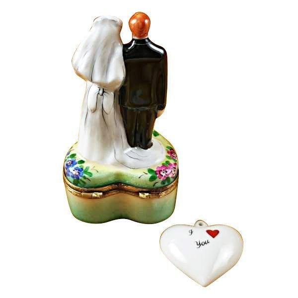 Bride and Groom on Flowered Base Limoges Box - Limoges Box Boutique