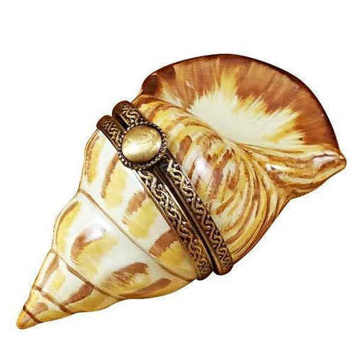 Brown Seashell Limoges Box - Limoges Box Boutique