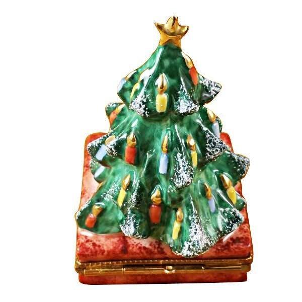 Christmas Tree with Manger Nativity Limoges Box - Limoges Box Boutique