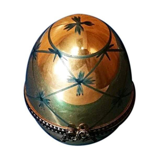 Gold Limoges Porcelain Egg Trinket Box - Limoges Box Boutique