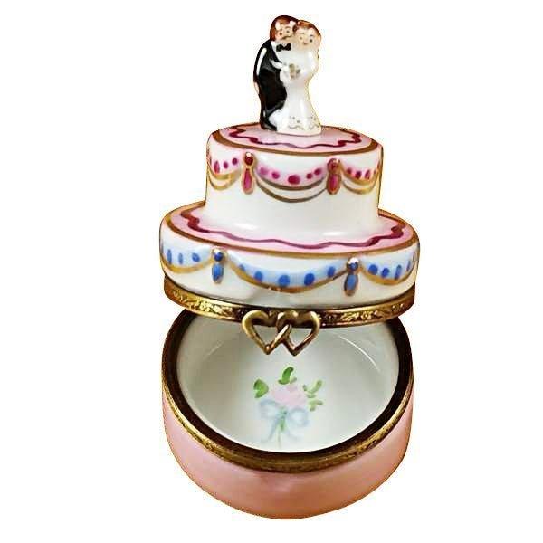 Mini Wedding Cake with Bride and Groom