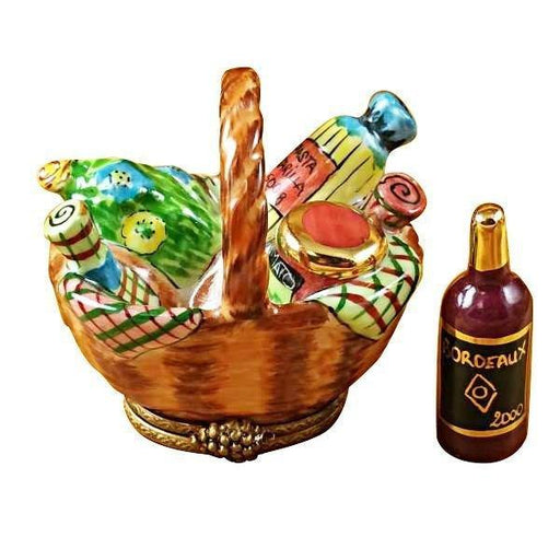 Picnic Basket with Bottle Limoges Box - Limoges Box Boutique