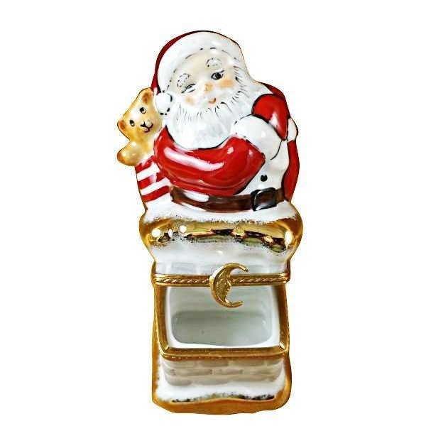 Santa on Chimney Limoges Box - Limoges Box Boutique