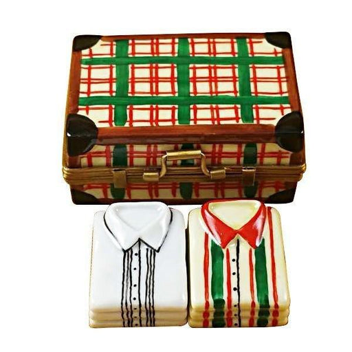 Suitcase with 2 Shirts Limoges Box - Limoges Box Boutique